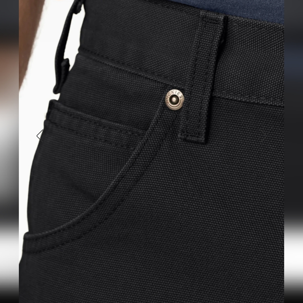 Dickie's Relaxed Fit Heavyweight Duck Carpenter Pants Rinsed Black 34x32 NWT - Picture 4 of 10